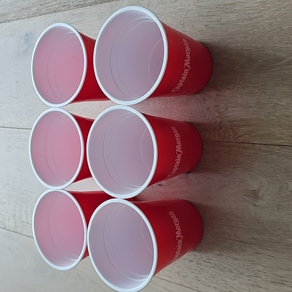 NWOT Captain Morgan Hard Plastic Cup set of Six (6) - Picture 3 of 5
